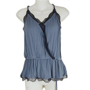 American Eagle Outfitters Top Medium Lace Double Breasted Sleeveless Shirt